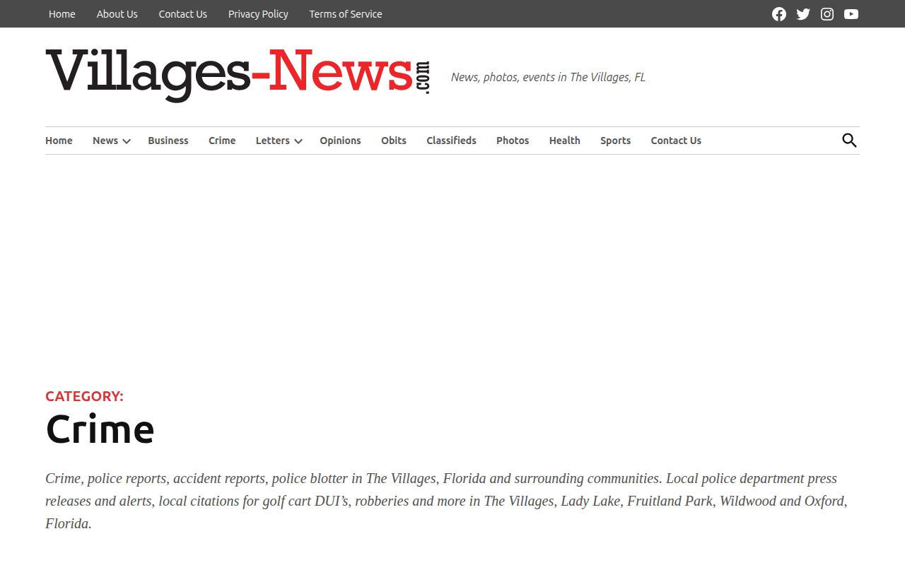 Villages-News Sumter County crime and arrest-report coverage page