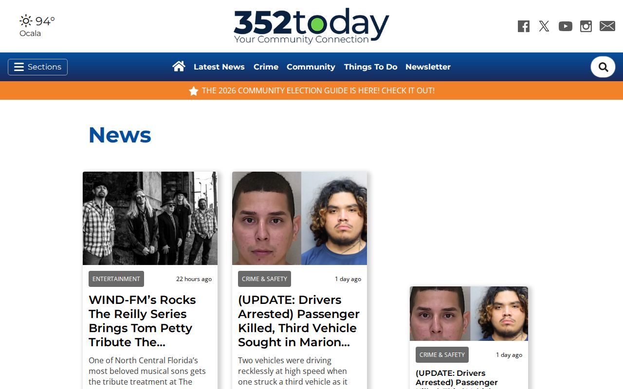 352 Today supplemental Sumter County crime news and public-safety coverage